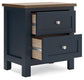 Landocken Two Drawer Night Stand