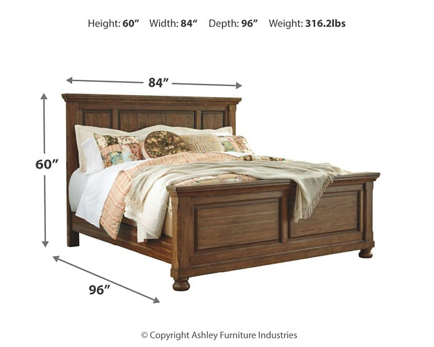 Flynnter  Panel Bed With Dresser