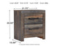 Drystan Queen Panel Headboard with Mirrored Dresser, Chest and 2 Nightstands